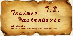 Tešimir Maštrapović vizit kartica